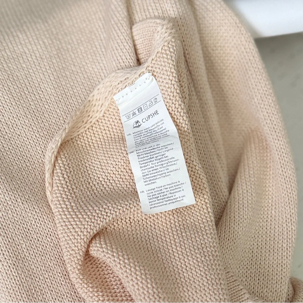 Cupshe Knit Short Sleeve V-Neck Mini Cover-Up - Picture 9 of 10